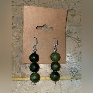 Green Jade Earrings Hand Crafted Crystal Jewelry